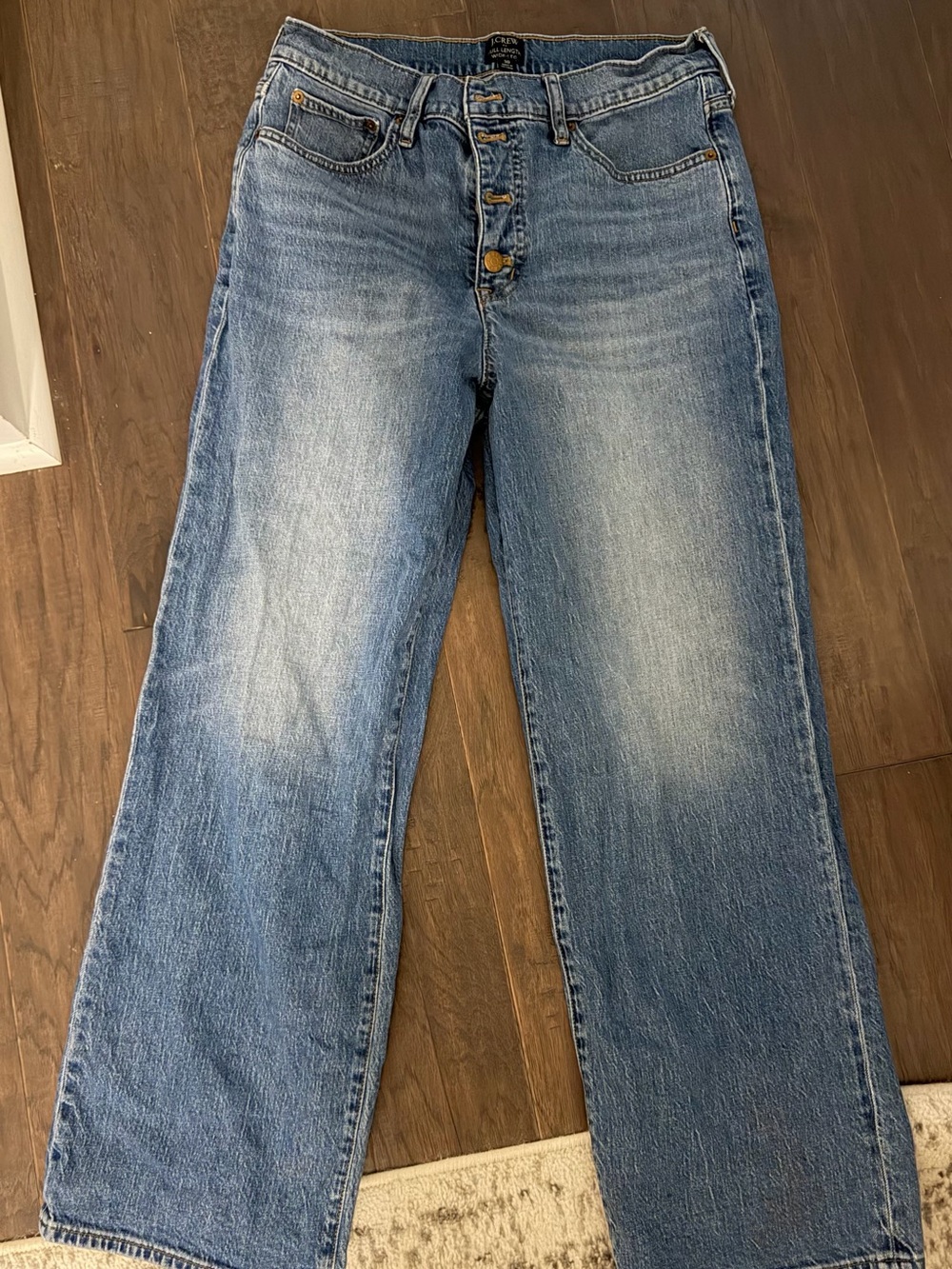 J. Crew Wide-Leg Jeans in Faded Denim Blue